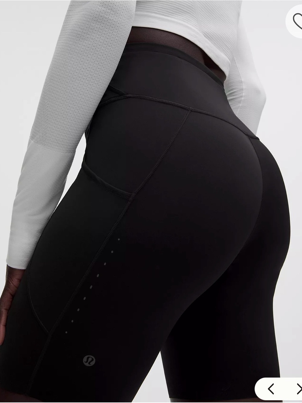 lululemon athletica Black Fast and Free High-Rise Short with pockets